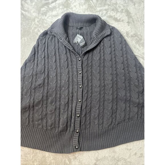 Women's Torrid Shaw Button Up Knitted Thick Gray Plus Size 1/2 - Picture 5 of 15